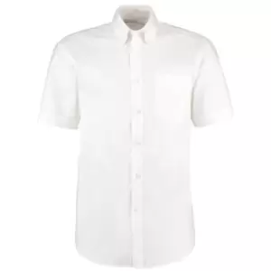 Image of Kustom Kit KK109 Mens 14.5" Short Sleeve White Oxford Shirt