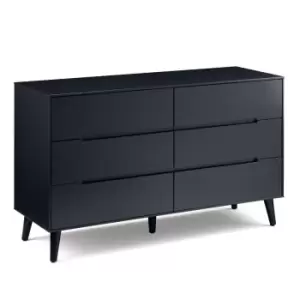 Image of Julian Bowen Alicia 6 Drawer Wide Chest Anthracite