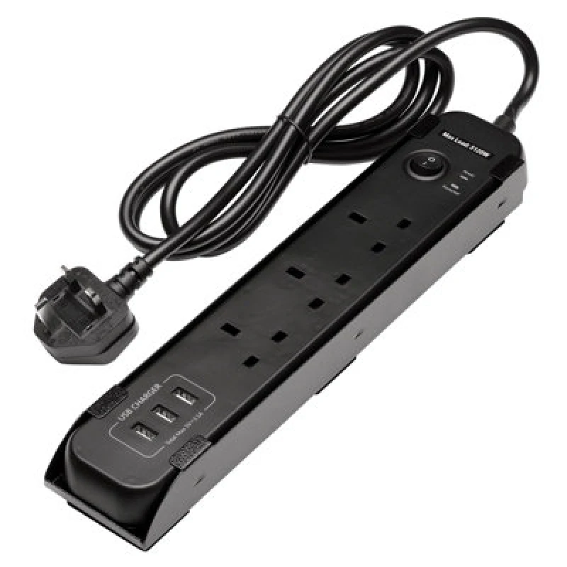 Image of Bunker Magnetic 6 Socket Power Strip USB and AC AB1000-UKPSMH