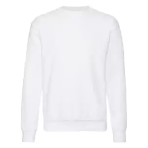 Image of Fruit Of The Loom Mens Set-In BelcoroA Yarn Sweatshirt (L) (White)