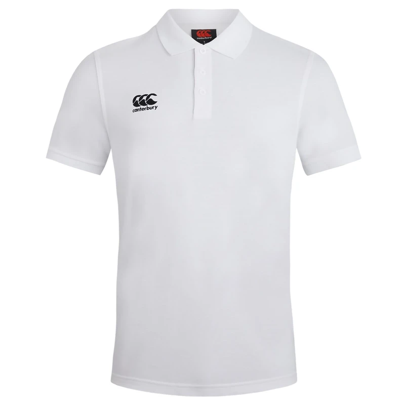 Image of Canterbury Canterbury Men Waimak Short Sleeve Pique Polo Shirt in White Size: Small White S Male 5057080009688