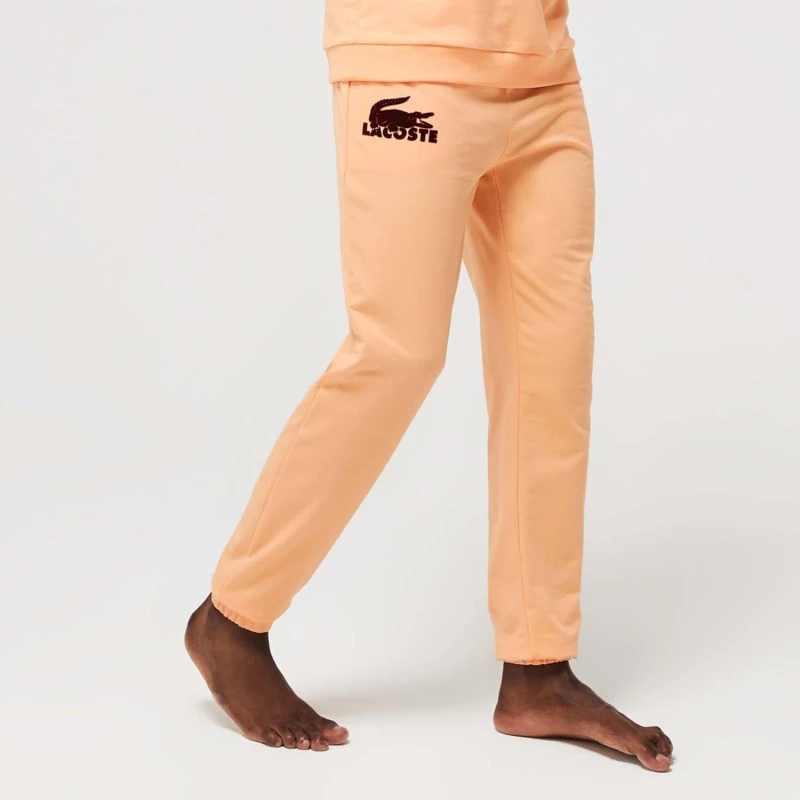 Image of Lacoste Fleece Loungewear Joggers - Orange Orange S
