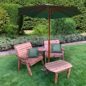 Image of Charles Taylor Grand Angled Companion and Parasol Set, Green