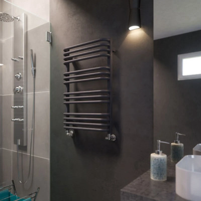 Image of Terma Alex Modern Grey Towel Warmer (W)500mm X (H)760mm