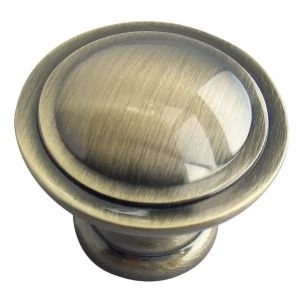 Image of BQ Brass Effect Round Furniture Knob Pack of 6