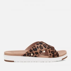 Image of UGG Womens Kari Leopard Slide Sandals