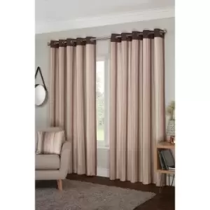 Image of Isabella Rose Bentley Eyelet Curtains - Natural - 167cm (66") X 137cm (54") TJ Hughes