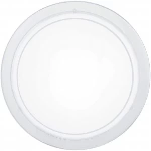 Image of EGLO ES/E27 Round Wall/Ceiling Light With White Plastic Diffuser - 83153