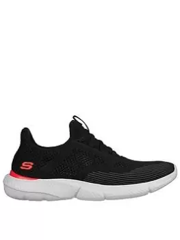 Image of Skechers Air-cooled Goga Mat Arch Vegan Slip On Trainer, Black, Size 9, Men