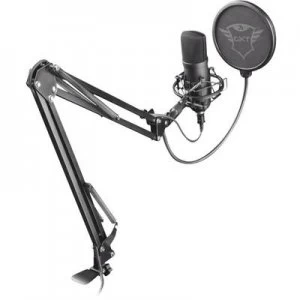 Image of Trust GXT 252+ Emita Plus PC microphone Black Corded incl. stand, incl. clip