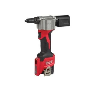 Image of Milwaukee Power Tools M12 BPRT-201X Pop Rivet Tool Kit 12V 1 x 2.0Ah Li-ion