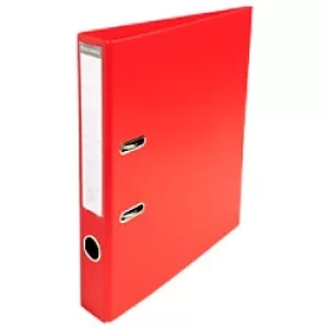 Image of Exacompta Prem Touch Lever Arch File 53545E 55mm PVC, Cardboard 2 ring A4 Red Pack of 10