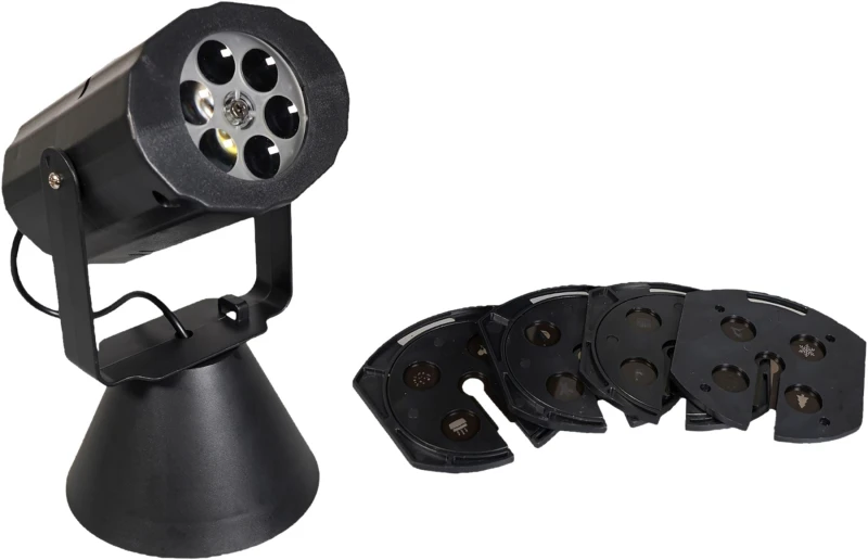 Image of St Helens Christmas LED Projector Light with 4 Festive Slides Battery Operated ELV-568532