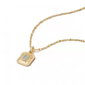 Image of March Birthstone 18ct Gold Plated Necklace BS03_GP