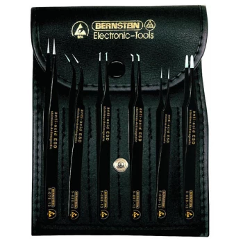 Image of Bernstein 5-060 ESD Tweezers For The SMD-Technique - 6 Piece Set