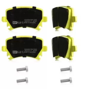 Image of RIDEX PLUS Brake pad set VW,AUDI,SKODA 402B0010P 1K0698451,1K0698451B,1K0698451D 1K0698451E,1K0698451F,1K0698451G,1K0698451H,1K0698451K,1K0698451P
