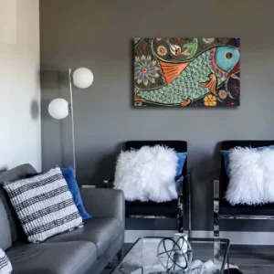 Image of 45702021C-023 Multicolor Decorative Canvas Painting