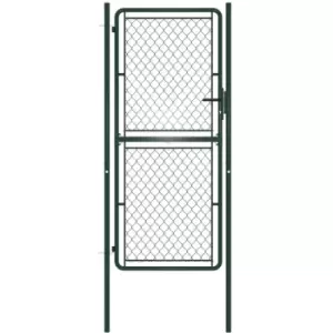Image of Garden Gate Steel 100x200cm Green Vidaxl Green