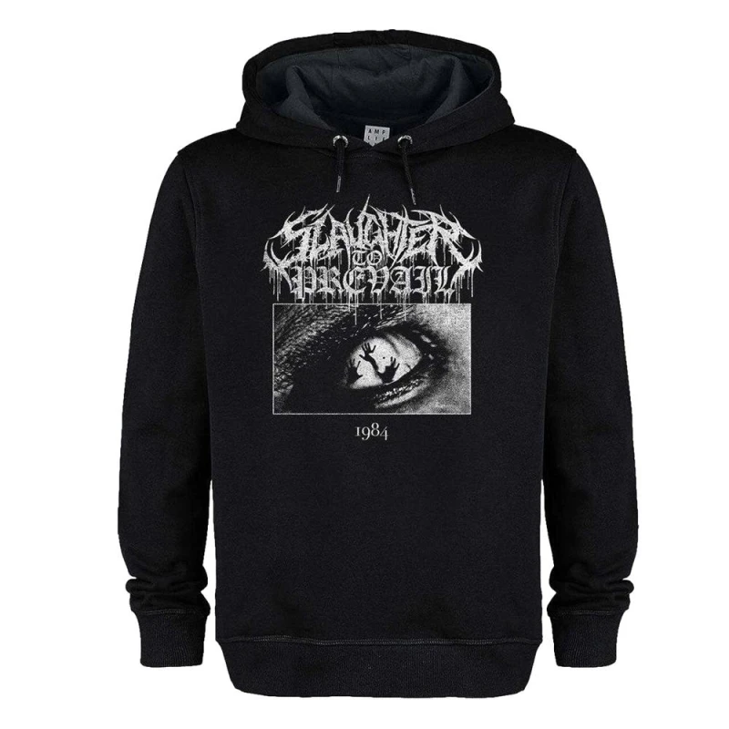 Image of Amplified Mens 1984 Metal Logo Slaughter To Prevail Hoodie in Black Size: XS Black Male XS