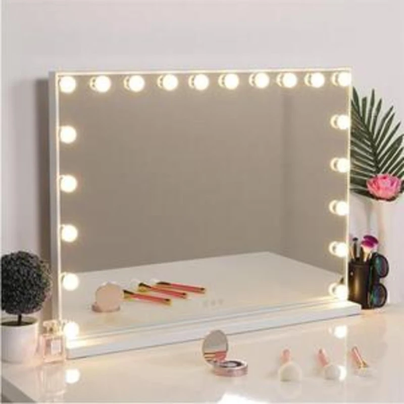 Image of Kabinet UK Hollywood Style Lighted Rectangular Makeup Mirror White unisex Large