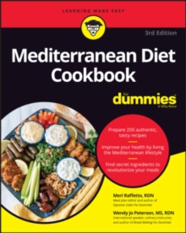 Image of Mediterranean Diet Cookbook for Dummies. Paperback. By Meri Raffetto, Wendy Jo Peterson Books
