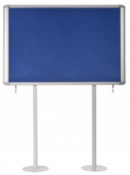 Image of Bi-Office Post Mounted 15xA4 Sunken Display Case