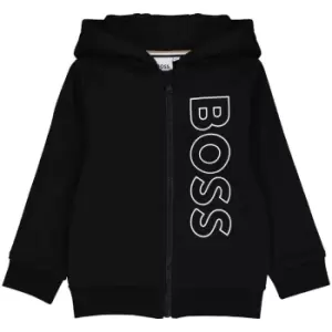 Image of Boss Large Logo Zip Hoodie - Black