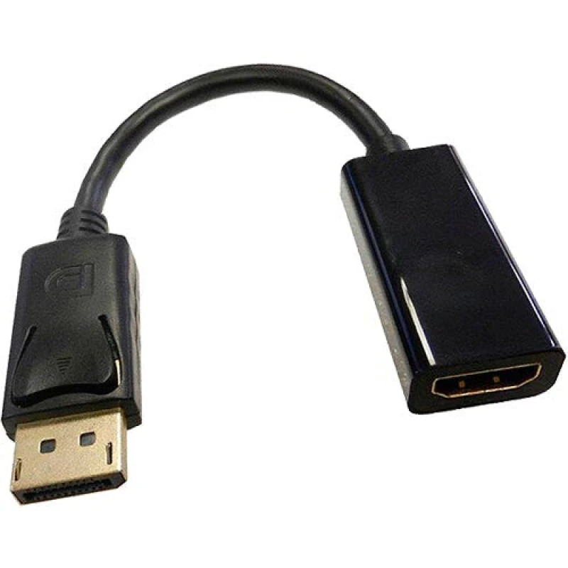 Image of Cablenet Cablenet 15cm DisplayPort Male 1.2 - HDMI 1.4b 1080p 60Hz Blk Cable Adaptor 24-0208
