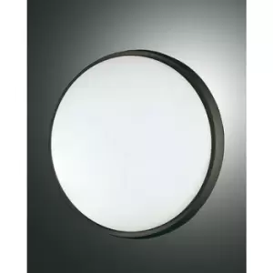 Image of Fabas Luce Olly LED Outdoor Surface Mounted Downlight Black Glass, IP54