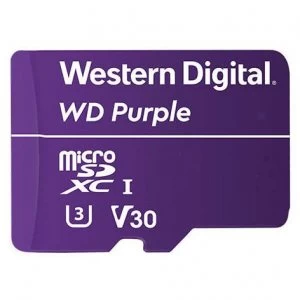 Image of Western Digital WD Purple 128GB SC QD101 MicroSDXC Memory Card WDD128G1P0C