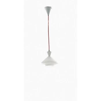 Image of Fan Europe Lighting - Fan Europe Sugar - Glass Ceiling Dome Pendant, Opal, Red, E27