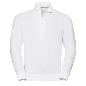Image of Russell Mens Authentic Quarter Zip Sweatshirt (M) (White)
