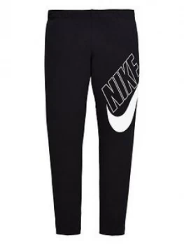 Image of Nike Girls NSW Favorites GX Leggings - Black/White Size M Women