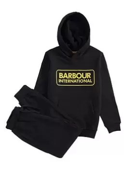 Image of Barbour International Boys Staple Tracksuit - Black, Size Age: 8-9 Years
