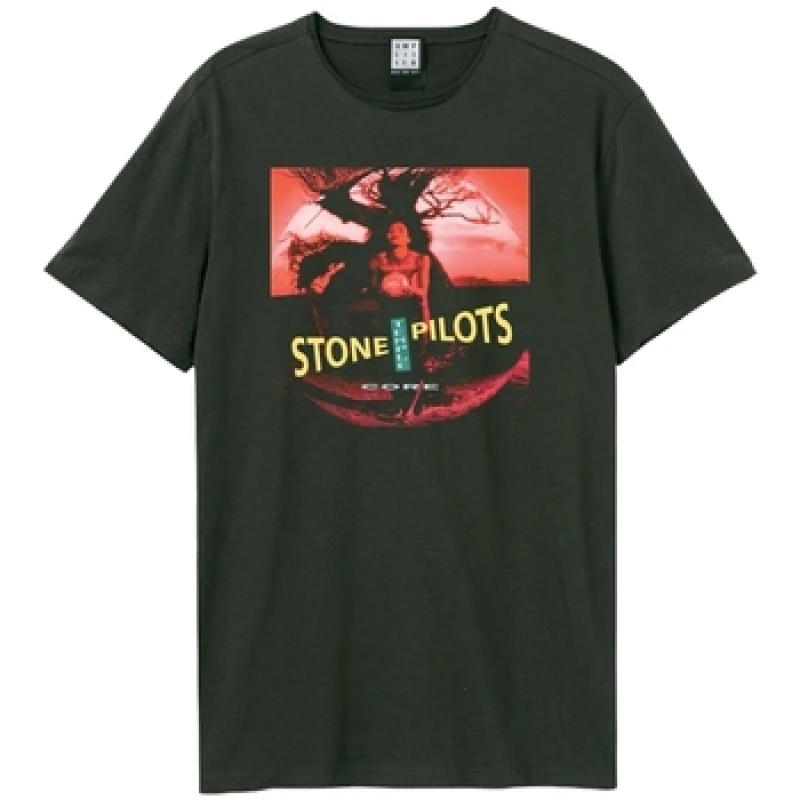 Image of Amplified Amplified Men Core Album Cover Stone Temple Pilots T-Shirt in Charcoal Size: X-Small Charcoal XS Male 5063652177839