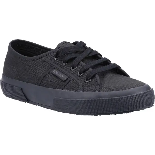 Image of Superga Womens 2750 Cotu Classic Lace Up Canvas Shoes Trainers - UK 5 Black female GDE2631ABK5