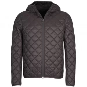 Image of Barbour Mens Hooded Quilted Jacket Asphalt Medium