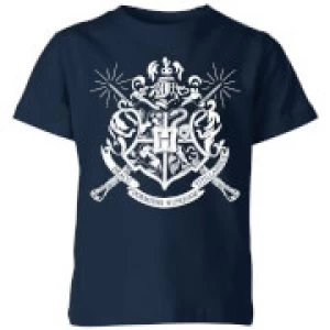 Image of Harry Potter Hogwarts House Crest Kids T-Shirt - Navy - 3-4 Years - Navy