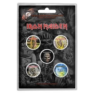 Image of Iron Maiden - The Faces of Eddie Button Badge Pack