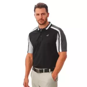 Image of Under Par Cut and Sew Golf Polo Mens - Black