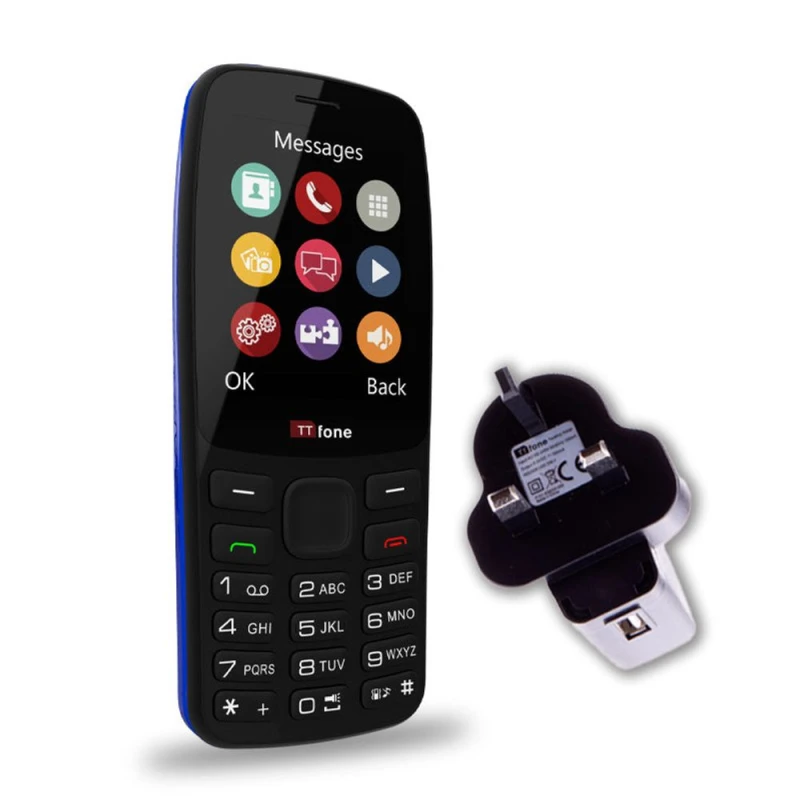 Image of TTfone TTfone TT175 Dual SIM - Mains Charger - EE Pay As You Go: Affordable, Reliable, and Efficient Mobile Phone!