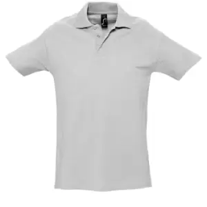 Image of SOLS Mens Spring II Short Sleeve Heavyweight Polo Shirt (M) (Ash)