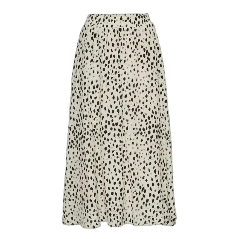 Image of moss copenhagen Pleated skirt For Her Moss Copenhagen Angelina AOP Beige Female S