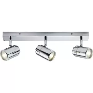 Image of GU10 Triple Bar Spotlight - Chrome 230V IP44 20W