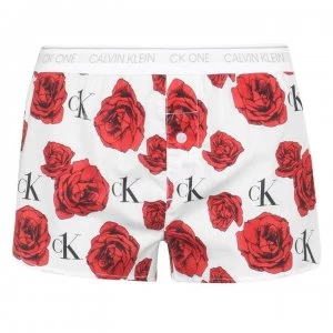 Image of Calvin Klein One Woven Sleep Shorts - Rose PrintCR5
