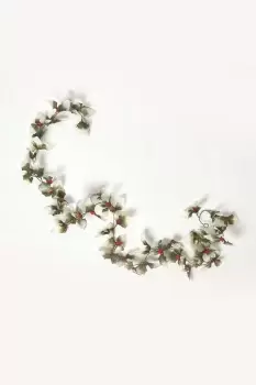 Image of Variegated Holly Christmas Garland 6 Feet
