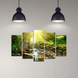 Image of 5DMDF-29 Multicolor Decorative MDF Painting (5 Pieces)