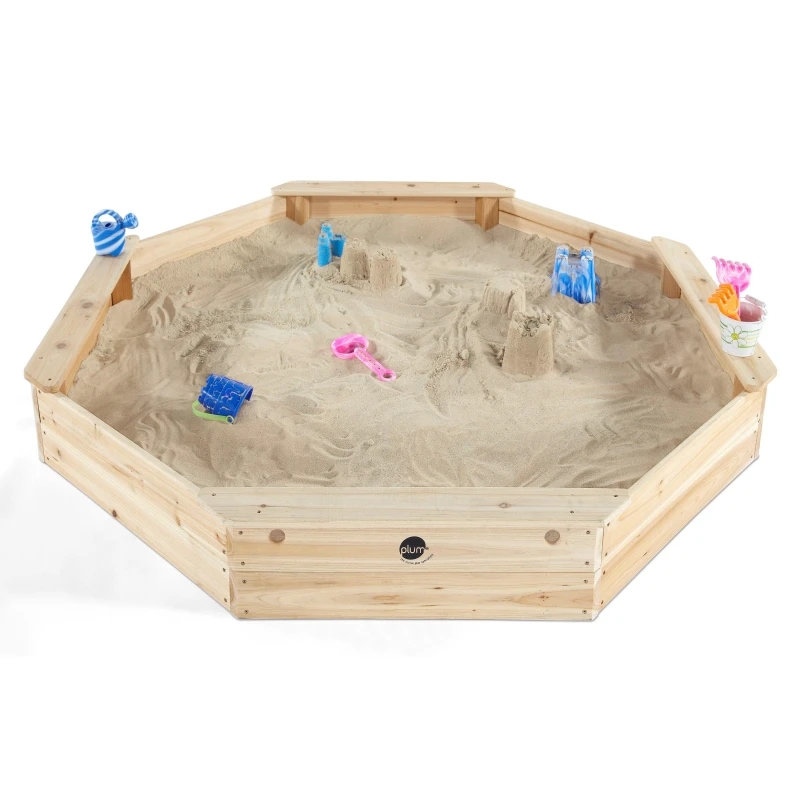 Image of Plum Play Plum Giant Wooden Sand Pit Natural unisex 150 x 150