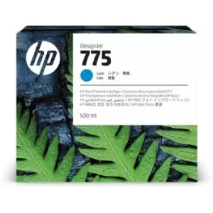 Image of Hp 775 500-Ml Cyan Ink Cartridge