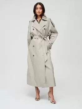 Image of Calvin Klein Oversized Trench Coat - Beige